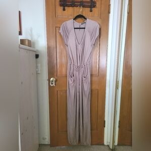 Tan/Camel Short Sleeve Jumpsuit